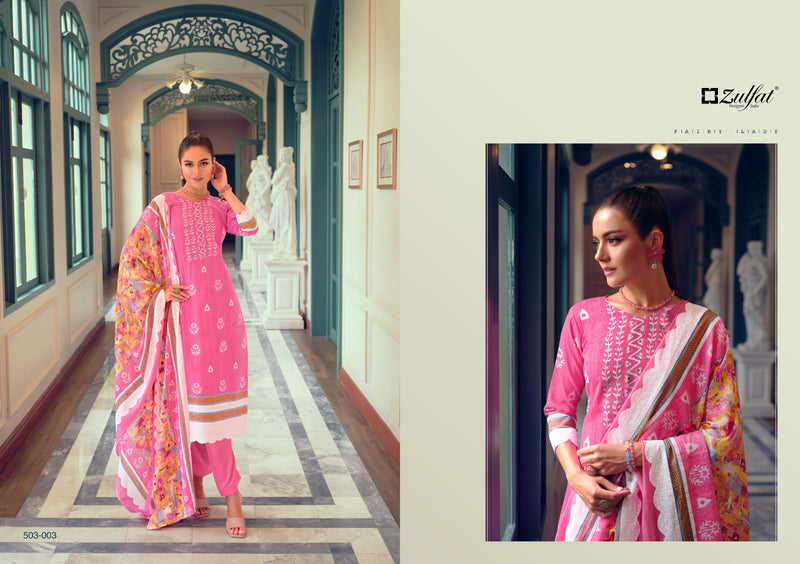 Zulfat Designer Suits Nasreen Cotton Exclusive Designer Printed Casual Wear Salwar Kameez