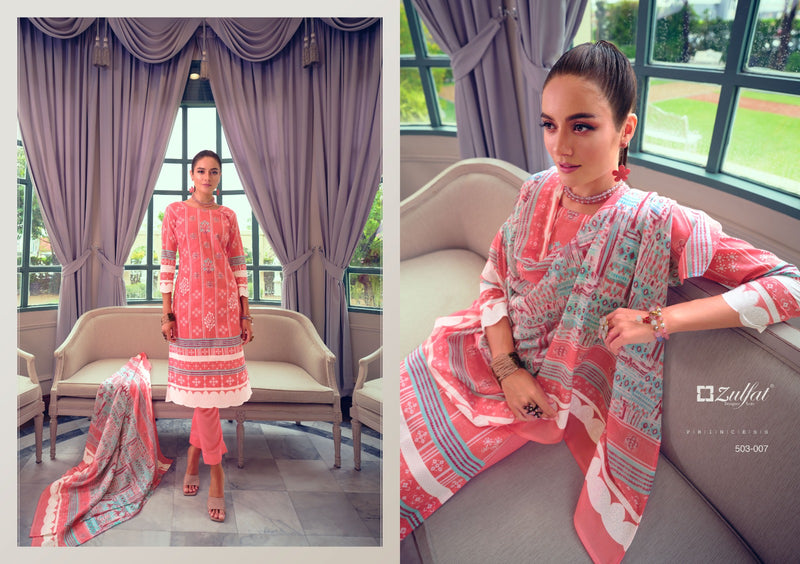 Zulfat Designer Suits Nasreen Cotton Exclusive Designer Printed Casual Wear Salwar Kameez