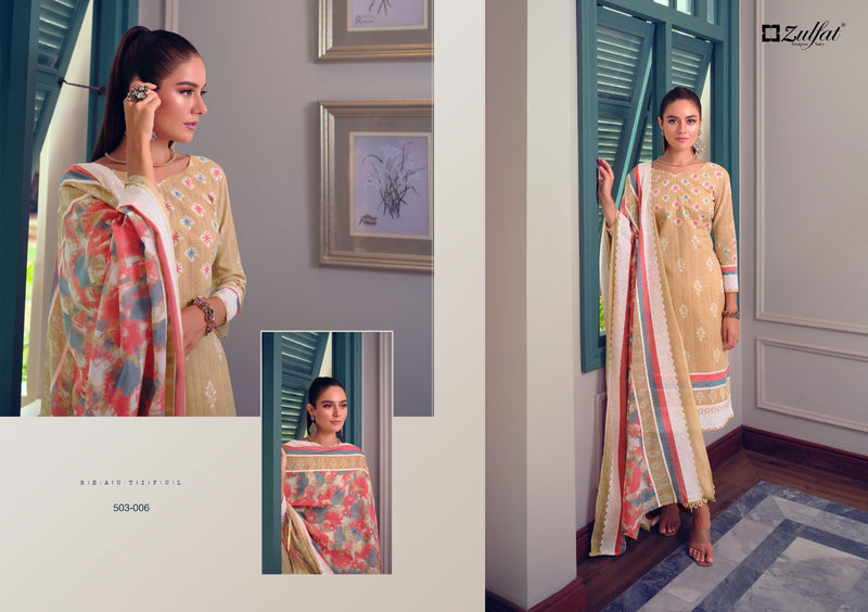 Zulfat Designer Suits Nasreen Cotton Exclusive Designer Printed Casual Wear Salwar Kameez