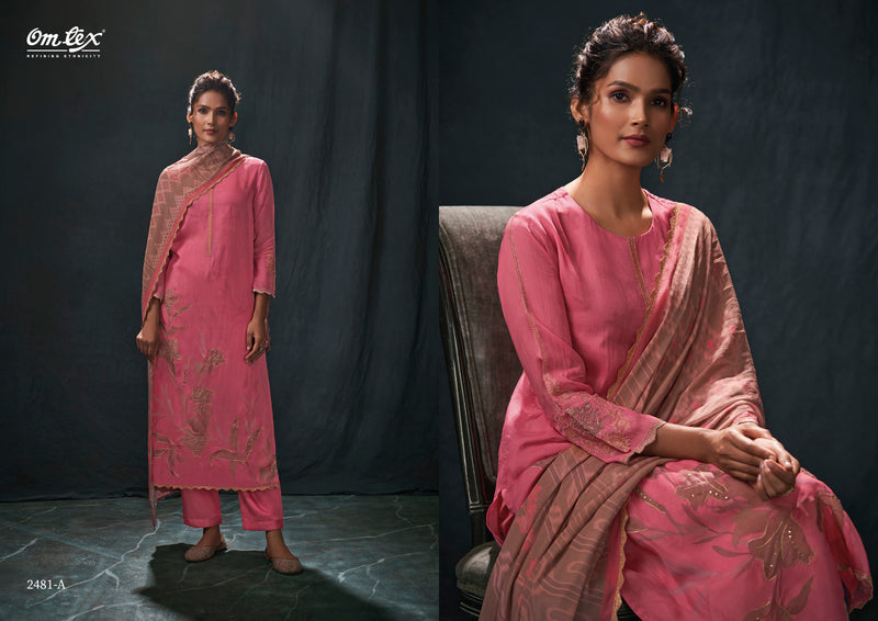 Omtex Navanya Organza Digital Print With Hand Work & Embroidery Designer Heavy Suits