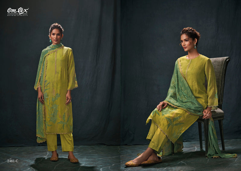 Omtex Navanya Organza Digital Print With Hand Work & Embroidery Designer Heavy Suits