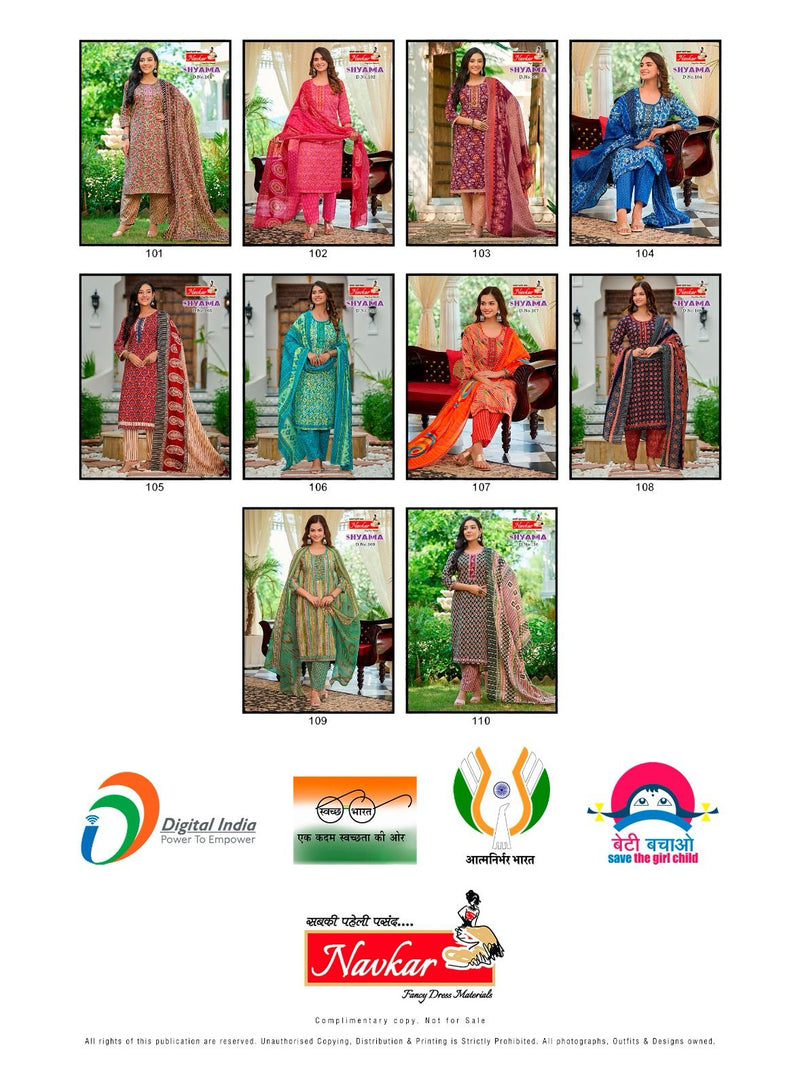 Navkar Shyama Vol 1 Cotton Printed Fancy Wear Kurti Collection