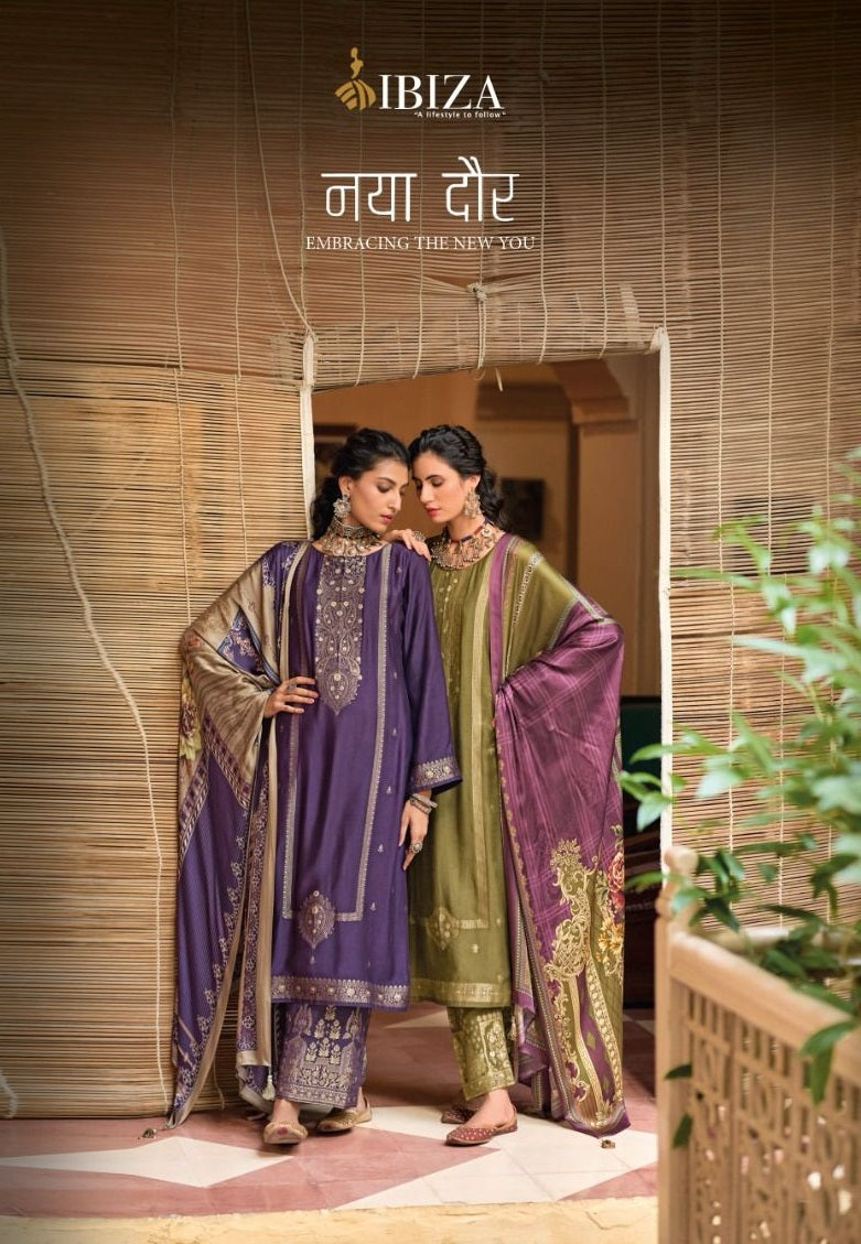 Ibiza Naya Dor Pashmina Jacquard Heavy Designer Traditional Suits