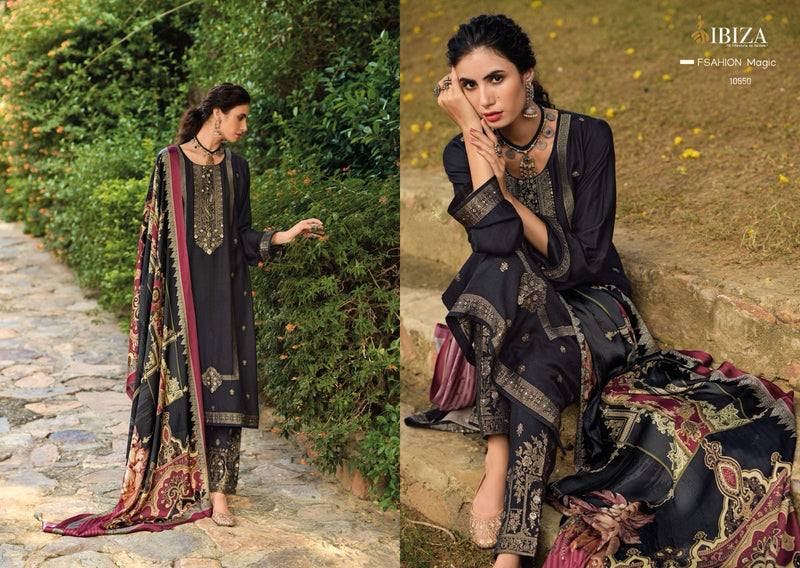 Ibiza Naya Dor Pashmina Jacquard Heavy Designer Traditional Suits