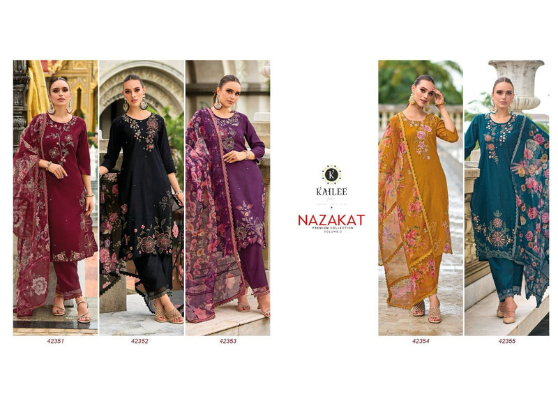 Kailee Fashion Nazakat Vol 3 Viscose Beautiful Kurti With Bottom Collection