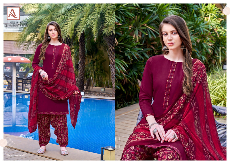 Alok Suits Nazar E Patiyala Rayon Fancy Designer Tie Pattern Suits