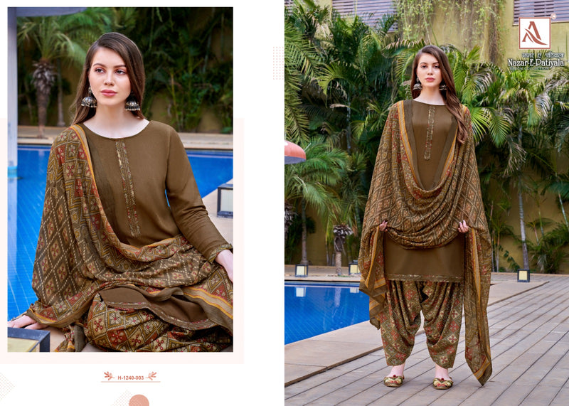 Alok Suits Nazar E Patiyala Rayon Fancy Designer Tie Pattern Suits