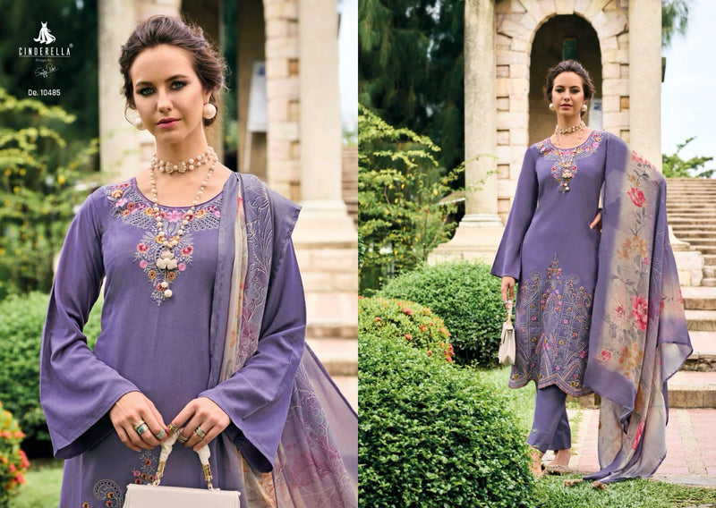 Cindrella Needle Wonder Pashmina Embroidery Work Winter Wear Suit Collection