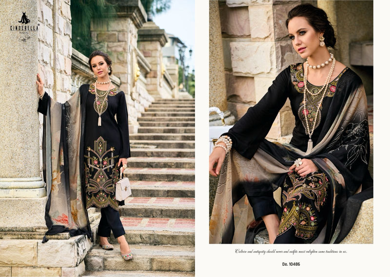 Cindrella Needle Wonder Pashmina Embroidery Work Winter Wear Suit Collection