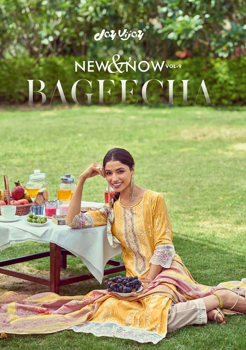 Jay Vijay New And Now Vol 9 Moga Silk With Print And Embroidery Designer Suits