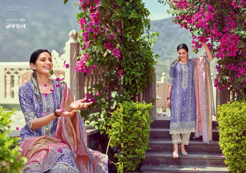 Jay Vijay New And Now Vol 9 Moga Silk With Print And Embroidery Designer Suits
