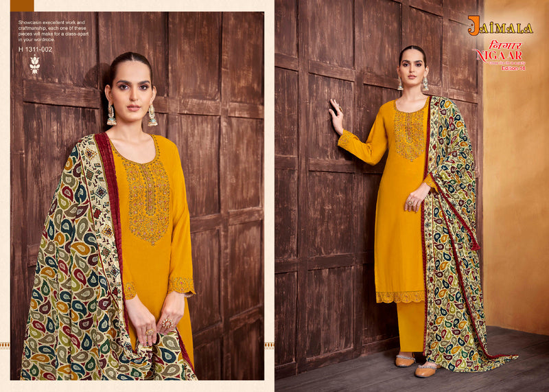 Alok Suits Jaimala Nigaar Edition Vol 16 Rayon With Embroidery & Swarovski Designer Work Suits