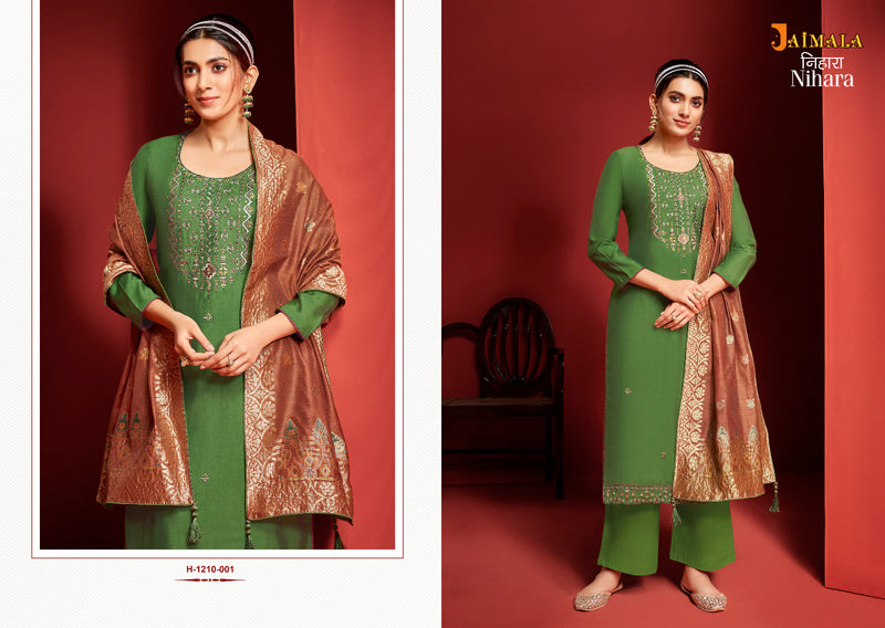 Alok Suits Jaimala Nihara Viscose Embroidery Work Salwar Suits Collection