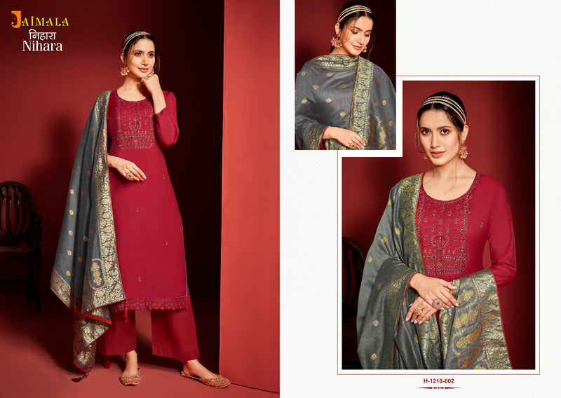 Alok Suits Jaimala Nihara Viscose Embroidery Work Salwar Suits Collection