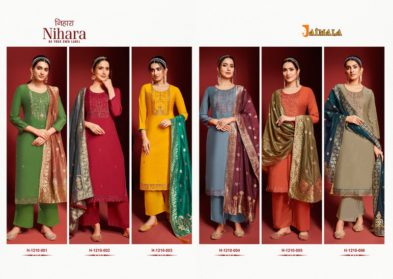 Alok Suits Jaimala Nihara Viscose Embroidery Work Salwar Suits Collection