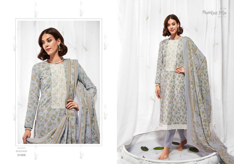 Mumtaz Arts Nikhar Lawn Cotton Digital Style Prints Fancy Salwar Suits
