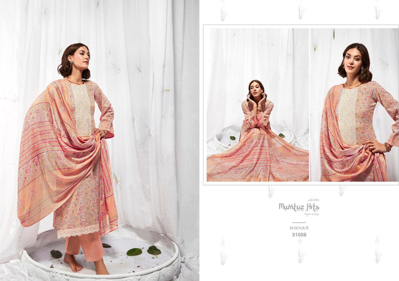 Mumtaz Arts Nikhar Lawn Cotton Digital Style Prints Fancy Salwar Suits