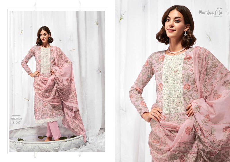 Mumtaz Arts Nikhar Lawn Cotton Digital Style Prints Fancy Salwar Suits