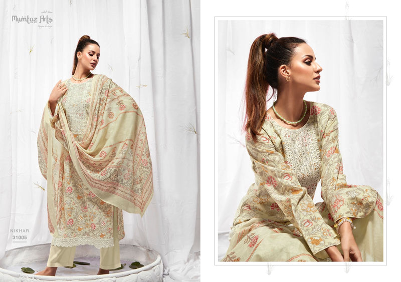 Mumtaz Arts Nikhar Lawn Cotton Digital Style Prints Fancy Salwar Suits