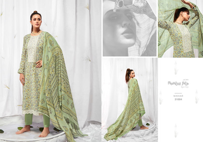 Mumtaz Arts Nikhar Lawn Cotton Digital Style Prints Fancy Salwar Suits