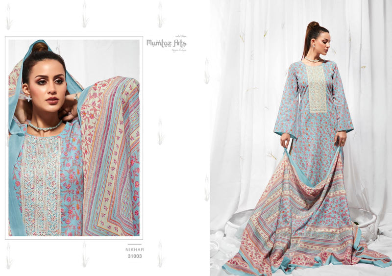 Mumtaz Arts Nikhar Lawn Cotton Digital Style Prints Fancy Salwar Suits