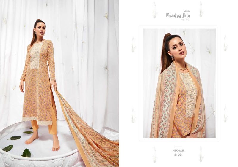 Mumtaz Arts Nikhar Lawn Cotton Digital Style Prints Fancy Salwar Suits