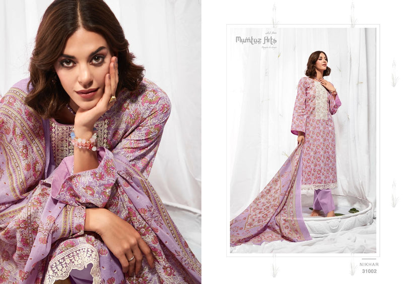 Mumtaz Arts Nikhar Lawn Cotton Digital Style Prints Fancy Salwar Suits