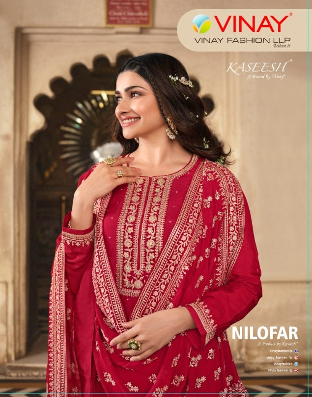 Vinay Fashion Kaseesh Nilofar Dola Jacquard Embroidered Heavy Suits