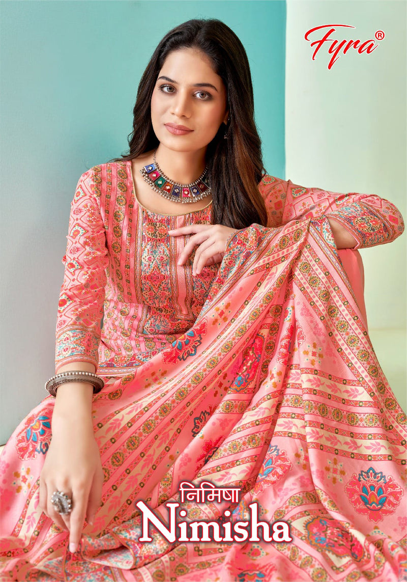 Fyra Designing Hub Nimisha Pashmina Digital Printed With Diamond Work Suit