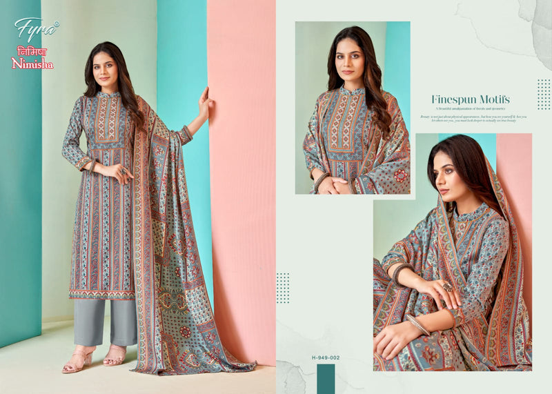 Fyra Designing Hub Nimisha Pashmina Digital Printed With Diamond Work Suit