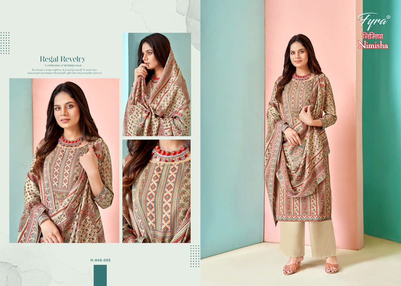 Fyra Designing Hub Nimisha Pashmina Digital Printed With Diamond Work Suit