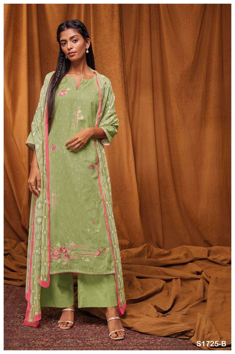 Ganga Nitara 1725 Printed Cotton With Embroidery Work Suits