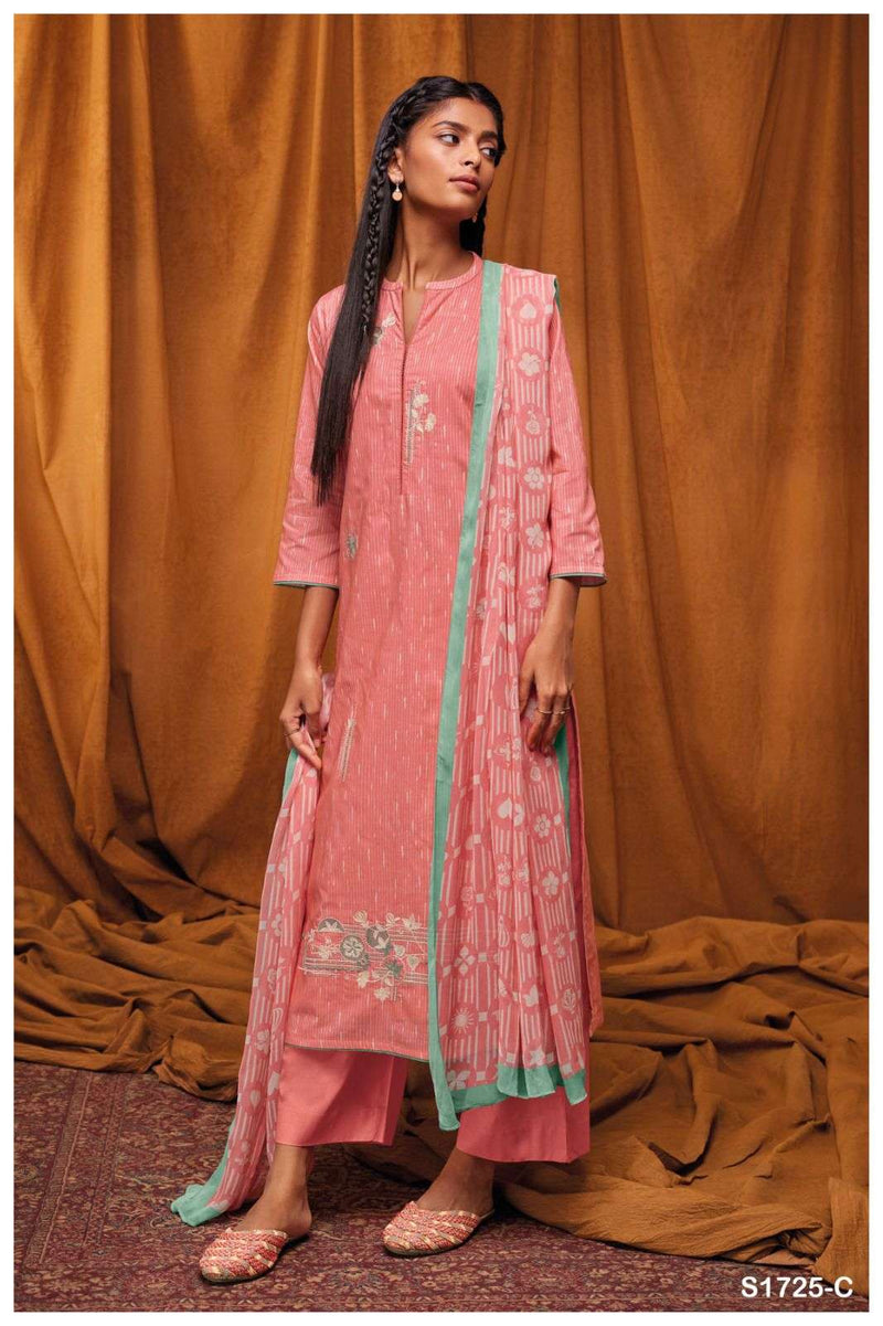 Ganga Nitara 1725 Printed Cotton With Embroidery Work Suits