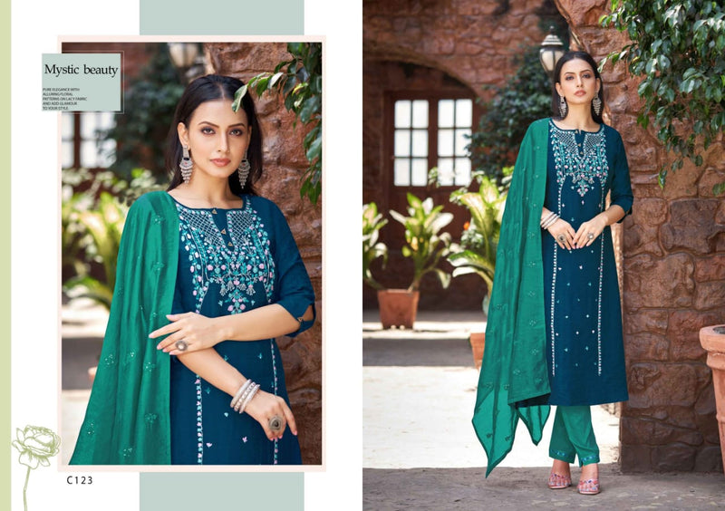 Kalaroop Kajree Fashion Nitara Viscose Fancy Hand Work Designer Ready Made Suits