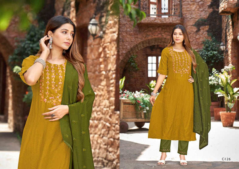 Kalaroop Kajree Fashion Nitara Viscose Fancy Hand Work Designer Ready Made Suits