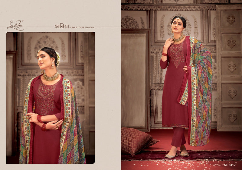 Levisha Nivisha Vol 6 Rayon With Embroidery Salwar Suits