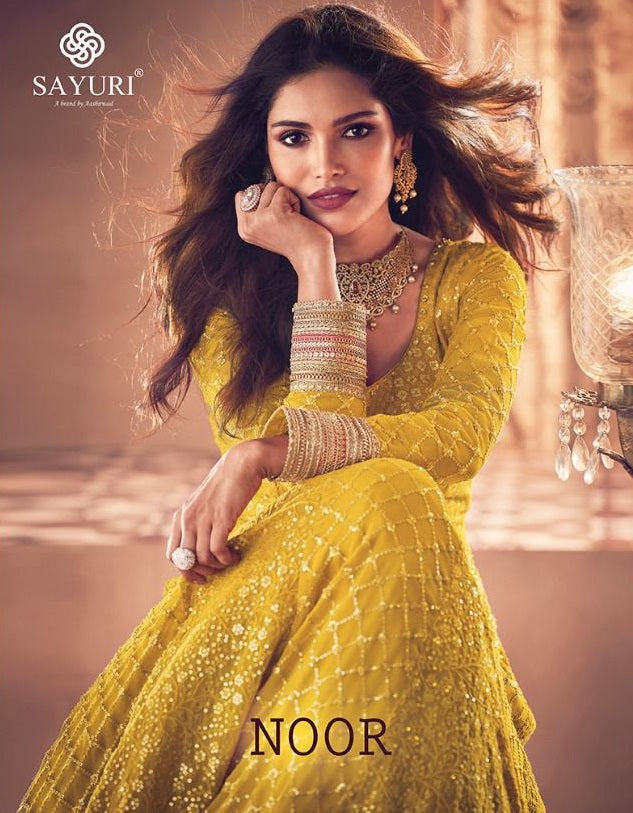 Sayuri Designer Noor Real Georgette With Heavy Elegant Designer Ready Made Suits