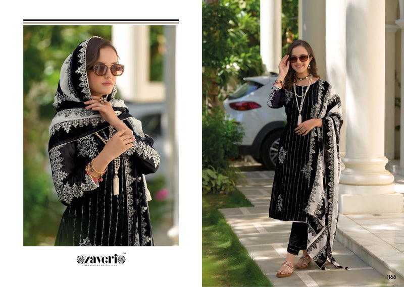 Zaveri Woman Beauty Noor Heavy Organza With Fancy Embroidery Designer Ready Made Suits