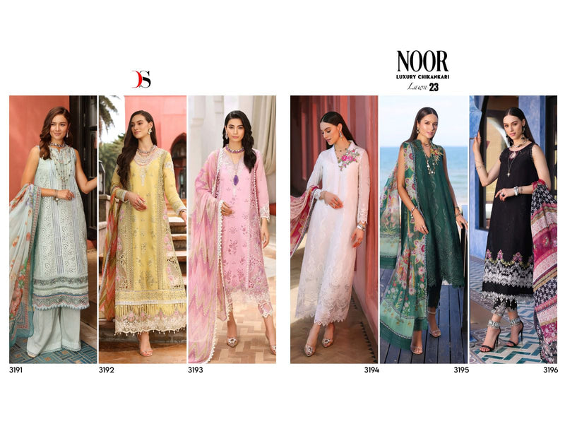 Deepsy Suits Noor Luxury Chikankari Lawn 23 Cambric Cotton Embroidery Designer Suits