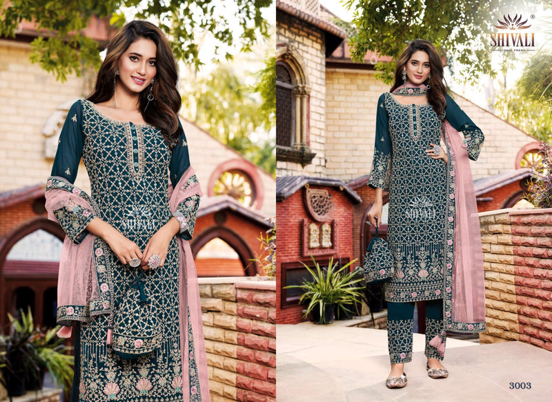 Shivali Noor Vol 3 Fancy Straight Cut Beautiful Printed Suits Collection