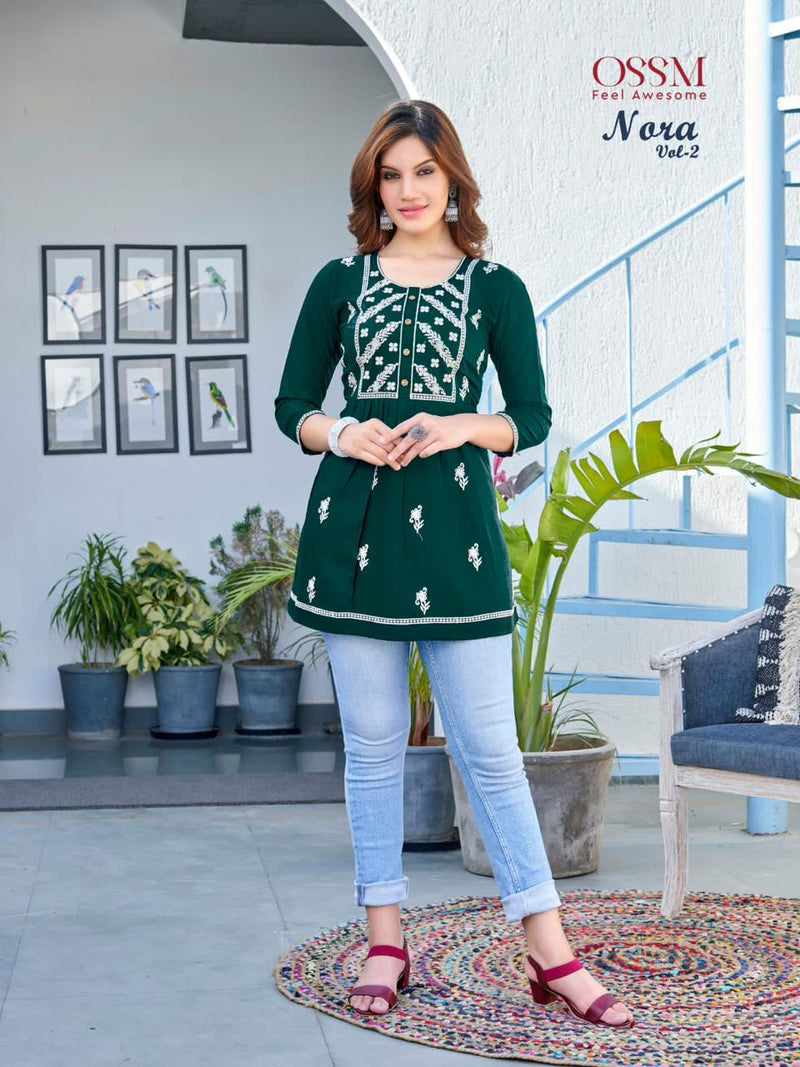 Ossm Nora Vol 2 Rayon Fancy Causal Summer Wear Tunics