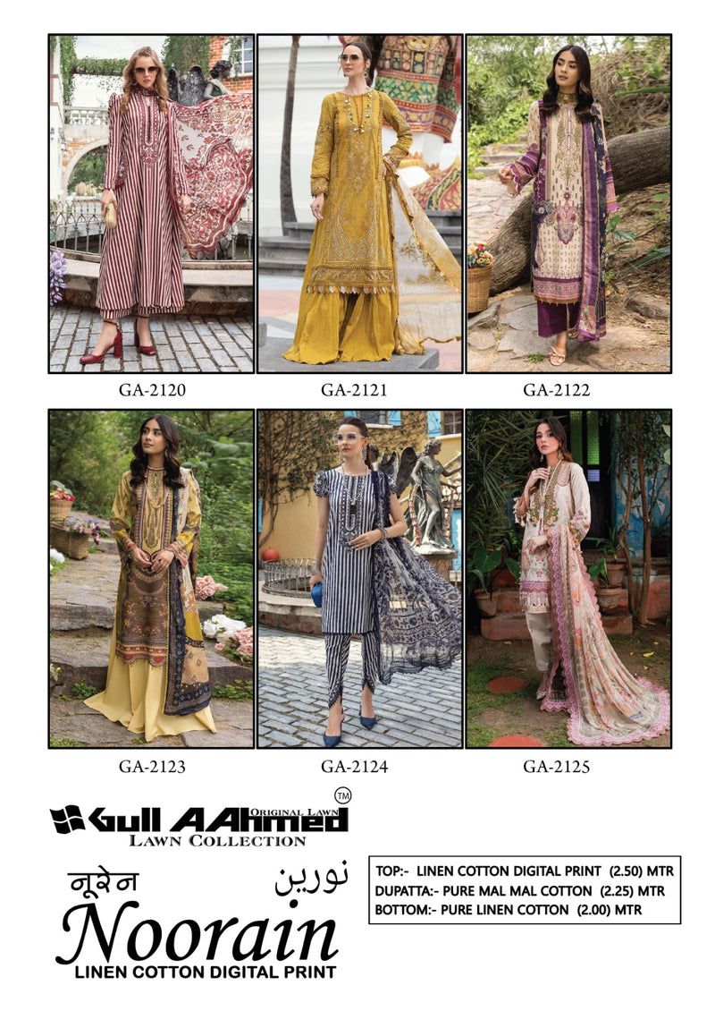 Gull Aahmed Noorain Linen Cotton Digital Karachi Print Salwar Kameez