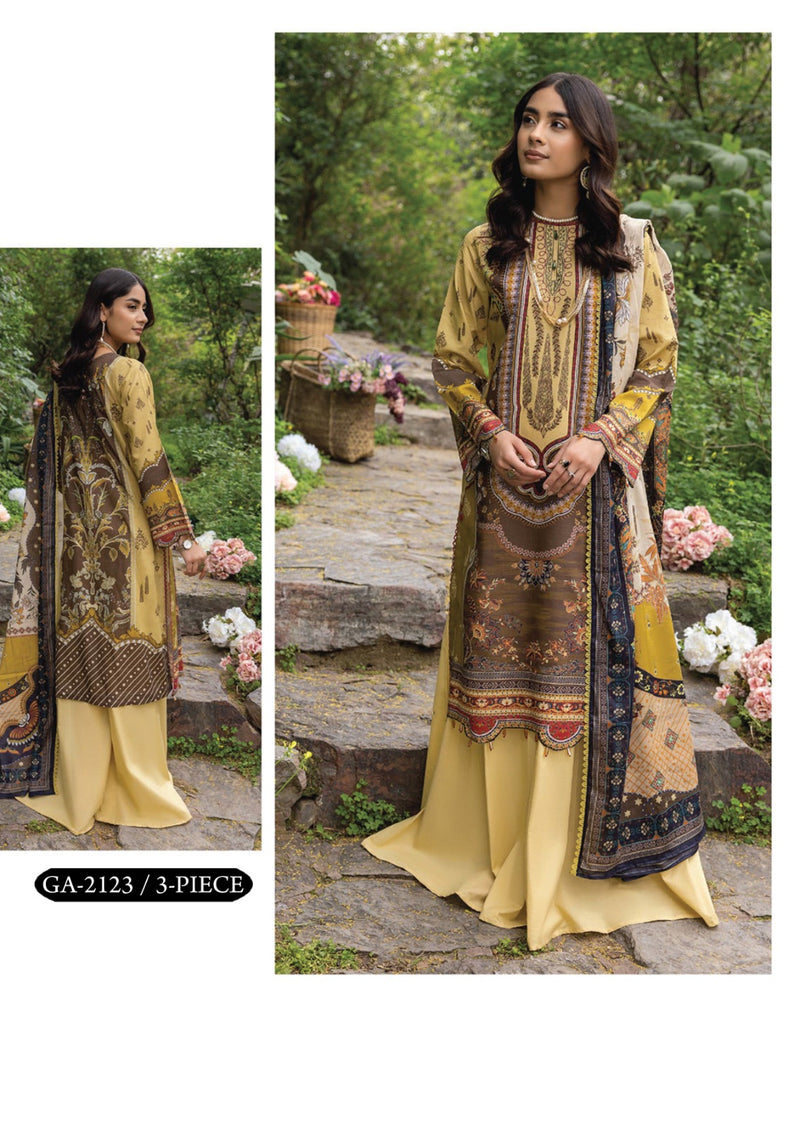 Gull Aahmed Noorain Linen Cotton Digital Karachi Print Salwar Kameez