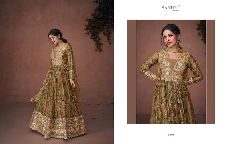 Sayuri Designer Nooriat Organza Long Party Wear Gown With Dupatta