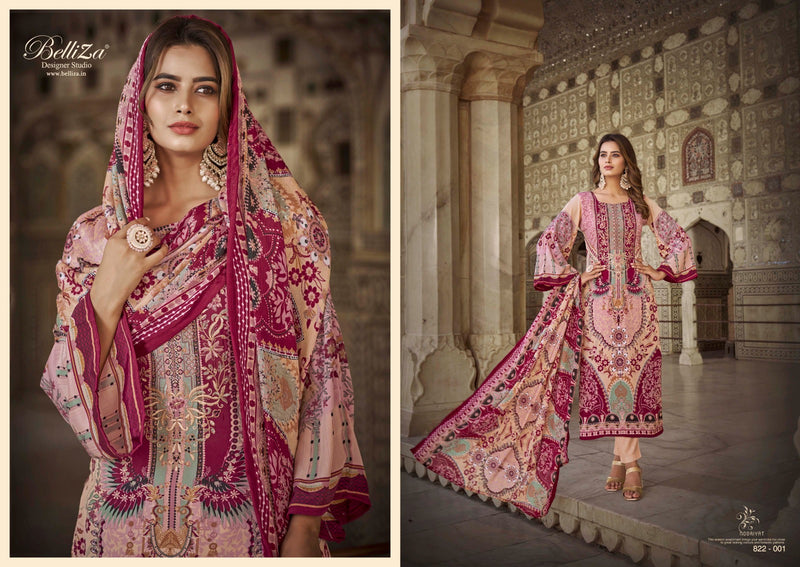 Belliza Designer Studio Nooriyat Crepe With Exclusive Embroidery Suit Collection