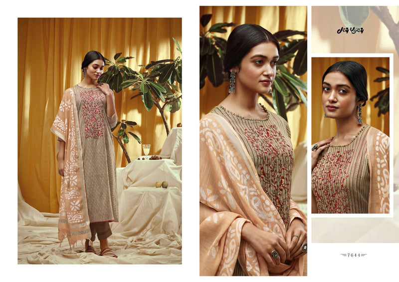 Jay Vijay Numaish Cotton Lining With Fancy Embroidery Work Suits