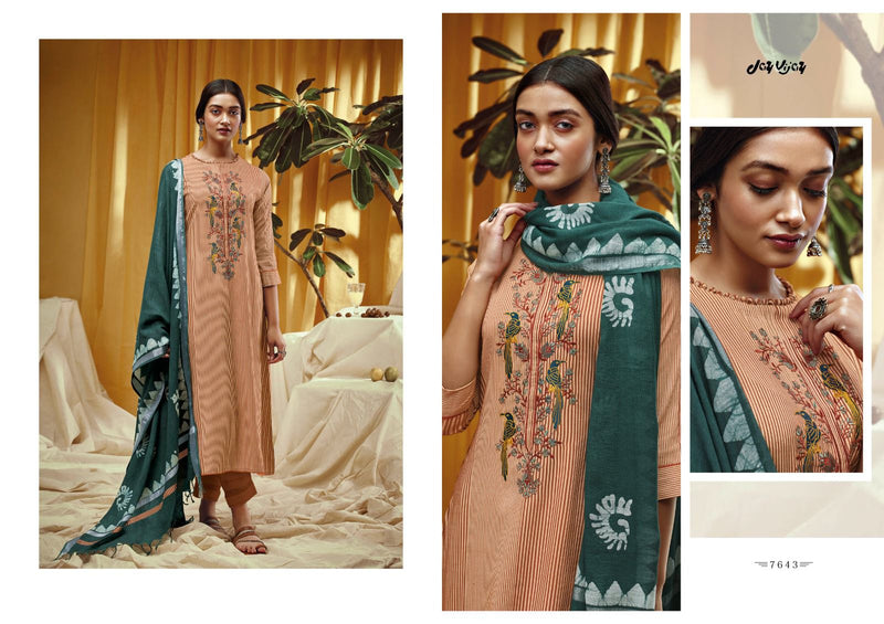 Jay Vijay Numaish Cotton Lining With Fancy Embroidery Work Suits