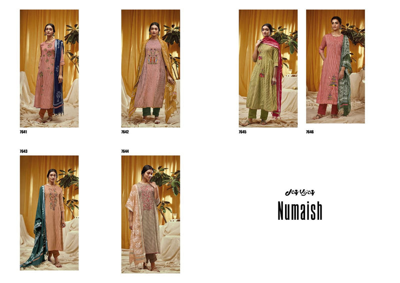 Jay Vijay Numaish Cotton Lining With Fancy Embroidery Work Suits