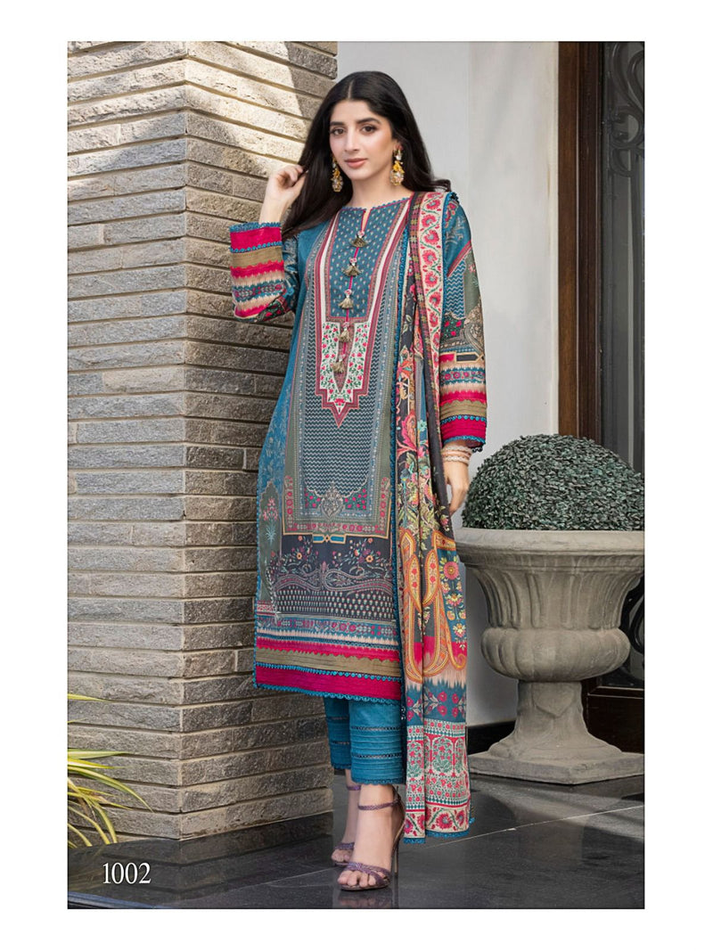 Mumtaz Fab Nureh Printed Cambric Cotton Unstitch Salwar Kameez