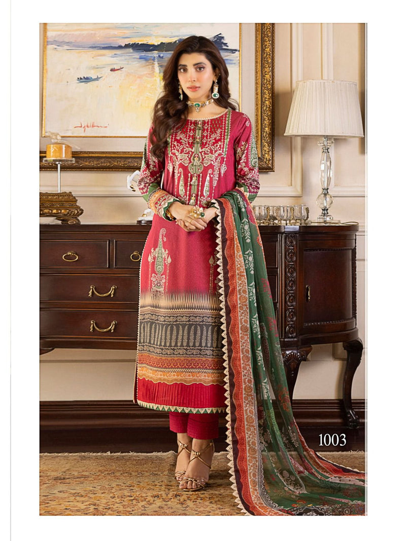 Mumtaz Fab Nureh Printed Cambric Cotton Unstitch Salwar Kameez